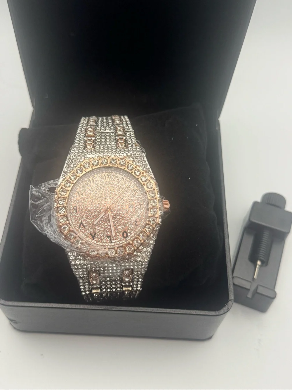 Rose Gold and Silver Crystal Women's Fashion Watch